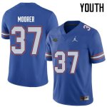 Youth Florida Gators #37 Patrick Moorer NCAA Jordan Brand Royal Authentic Stitched College Football Jersey ODR5562GP